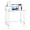 Acrylic Table 2 Tiers Clear Office Desk with Monitor Stand Modern Study Computer Desk